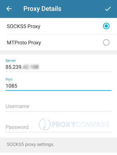 SOCKS-Proxy für Telegram unter Android